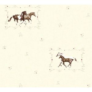 PAARDEN BEHANG | Kinderkamer - creme - A.S. Création Little Stars