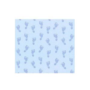 BABY VOETAFDRUK BEHANG | Kinderkamer - blauw - A.S. Création Little Stars