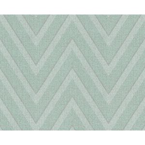 GROEN ZIGZAG BEHANG - AS Creation Hygge 363844