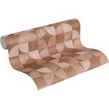 GRAFISCH HOUT BEHANG | Industrieel - licht bruin - A.S. Création Metropolitan Stories