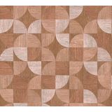 GRAFISCH HOUT BEHANG | Industrieel - licht bruin - A.S. Création Metropolitan Stories