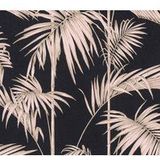 Livingwalls 369191 Metropolitan Stories Lola Paris behang met palmprint in jungle-look vliesbehang metallic roze zwart, 10,05 m x 0,53 m
