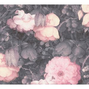 GROTE BLOEMEN BEHANG | Schilderijstijl ""Canvaslook"" - roze - A.S. Création Metropolitan Stories