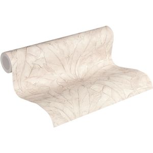 BLADEREN BEHANGs-sChique botanisch - beige crème - A.S. Création Metropolitan Stories