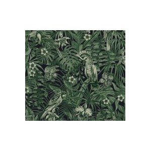 TROPISCHE VOGELS EN BLADEREN BEHANG | Botanisch & Dieren - groen zwart - A.S. Création Greenery