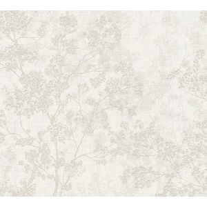 TAKKEN EN STRUIKEN BEHANG | Botanisch beige creme grijs taupe A.S. Création New Walls "Livingwalls