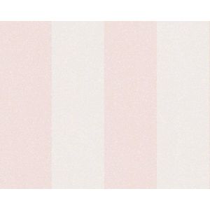 STREPEN BEHANG | Landelijk - roze creme - A.S. Création New Elegance