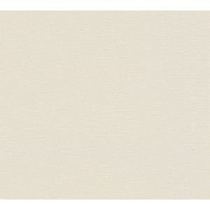 Duurzaam effen behang fleece beige - Natural Living A.S. Création 376031 - textielstructuur crème - 10,05 x 0,53 m Made in Germany