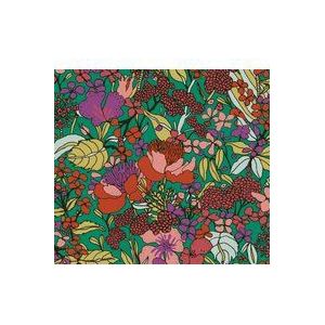 Jungle - Floral Impression - Vliesbehang - Bont Groen Rood - 10.05 m x 0.53 m
