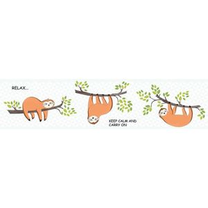 LUIAARD BEHANGRAND | Zelfklevend - oranje groen bruin grijs - A.S. Création Lovely Kids
