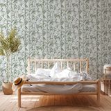 Michalsky Living Bamboebehang Change is good tropisch behang Bold Bamboo vliesbehang crème groen mat fijn gestructureerd 379893