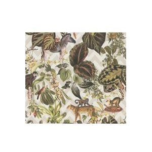 Michalsky Living Jungle behang Change is good tropisch behang Jungle Joy vliesbehang beige groen kleurrijk mat glad 379903