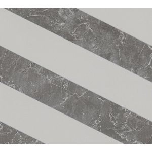 MARMER STREPEN BEHANG | Industrieel & Natuursteen - grijs wit zilver - A.S. Création MICHALSKY