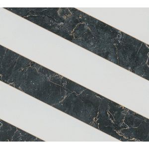 MARMER STREPEN BEHANG | Industrieel & Natuursteen - goud zwart wit - A.S. Création MICHALSKY