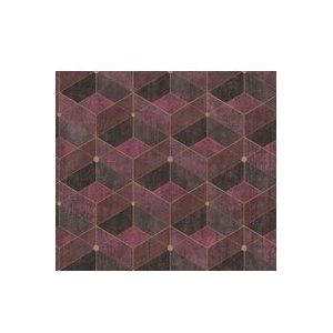 GEOMETRISCH BEHANG | 3D - bordeaux goud bruin - A.S. Création Titanium 3