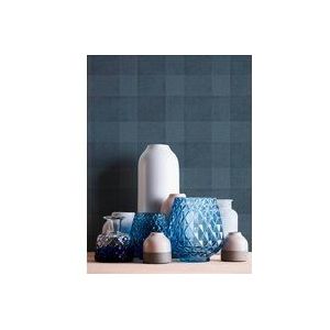 RUITEN BEHANG | Geblokt - Blauw - A.S. Création Natural Living D`eco