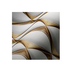 GRAFISCH 3D BEHANG | Optische Illusie - goud wit grijs - A.S. Création My Home My Spa