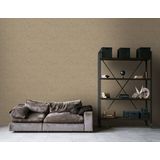 Livingwalls - My Home My Spa - Vliesbehang - Goud - 10 Meter x 0,53 Meter