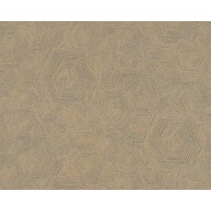 Livingwalls - My Home My Spa - Vliesbehang - Goud - 10 Meter x 0,53 Meter