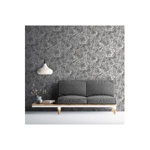 A.S. Création - PintWalls - Vliesbehang - Bloemen - Zwart/Roze - Driedimensionaal