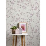 A.S. Création Bloemenbehang roze wit PintWalls 387264 vliesbehang behang bloemen grijs 10,05 x 0,53 m Made in Germany