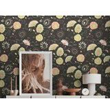 Behang Bloemen zwart bont - Livingwalls House of Turnowsky 388992 - vliesbehang - 10,05 m x 0,53 m Made in Germany