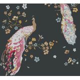 PAUWEN BEHANG | Vogels - zwart geel oranje blauw roze - A.S. Création House of Turnowsky