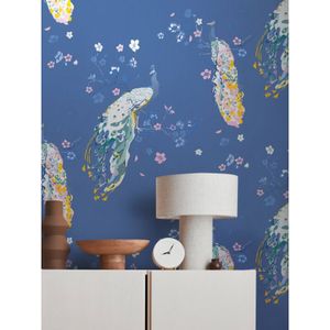 A.S. Création House of Turnowsky - Botanisch Behang - Blauw Roze Oranje Wit Groen - Vliesbehang