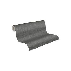 STRUCTUUR BEHANG | Uni - zwart grijs zilver - A.S. Création Attractive 2