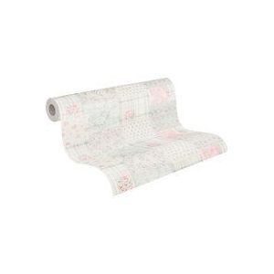 A.S. Création - Maison Charme - Vliesbehang - Grijs Rood Wit - 10.05 Meter