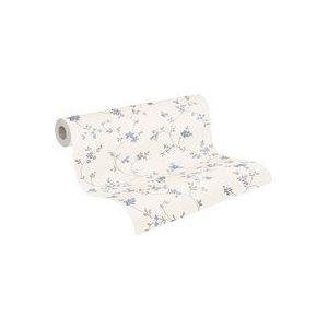 Vliesbehang - Bloesems en Strepen - 10.05 Meter - 53 cm Breed