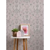 AS Creation - Vliesbehang - Bloesems en Strepen - 10.05m x 53cm