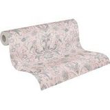 AS Creation - Vliesbehang - Bloesems en Strepen - 10.05m x 53cm