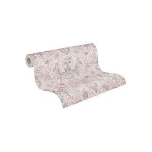 BLOEMEN EN VOGELS BEHANG | Botanisch & Dieren - roze grijs wit - A.S. Création Maison Charme