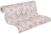 AS Creation - Vliesbehang - Bloesems en Strepen - 10.05m x 53cm