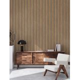 Vliesbehang - Houtlook - Licht Gestructureerd - 10,05 m x 0,53 m