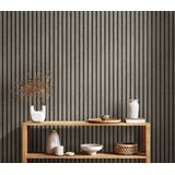 LATTENWAND BEHANG | industrieel Grijs Zwart A.S. Création Elements 2