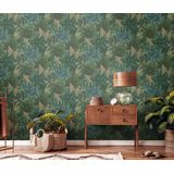 Vliesbehang - Groen - Hoogwaardig - 10,05m x 0,53m