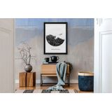 The Wall II - Blauw - Aquarel - Vliesbehang - Wasbestendig - Lichtbestendig