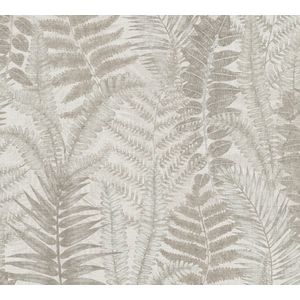 VAREN BLADEREN BEHANG | Botanisch - Grijs Beige Taupe - LivingWalls Famous Garden