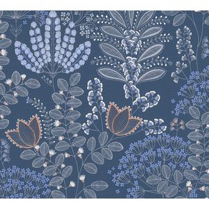 Famous Garden - Blauw - 393494 | 4051315608128 | Behang