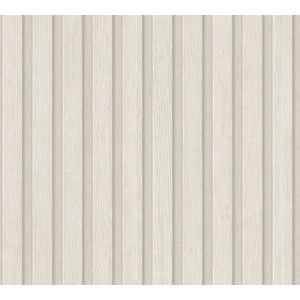 A.S. Création - Tapete Holzpaneele Creme, Beige