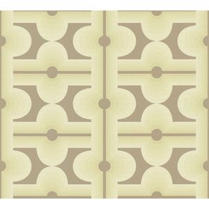 A.S. Création - Retro Chic - Vliesbehang - Bruin Geel Oranje