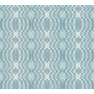 Retro behang jaren 70 - behang vintage grafisch blauw crème wit lichtblauw - A.S. Création vliesbehang Retro Chic 395342-8,50 m x 0,53 m - Made in Germany