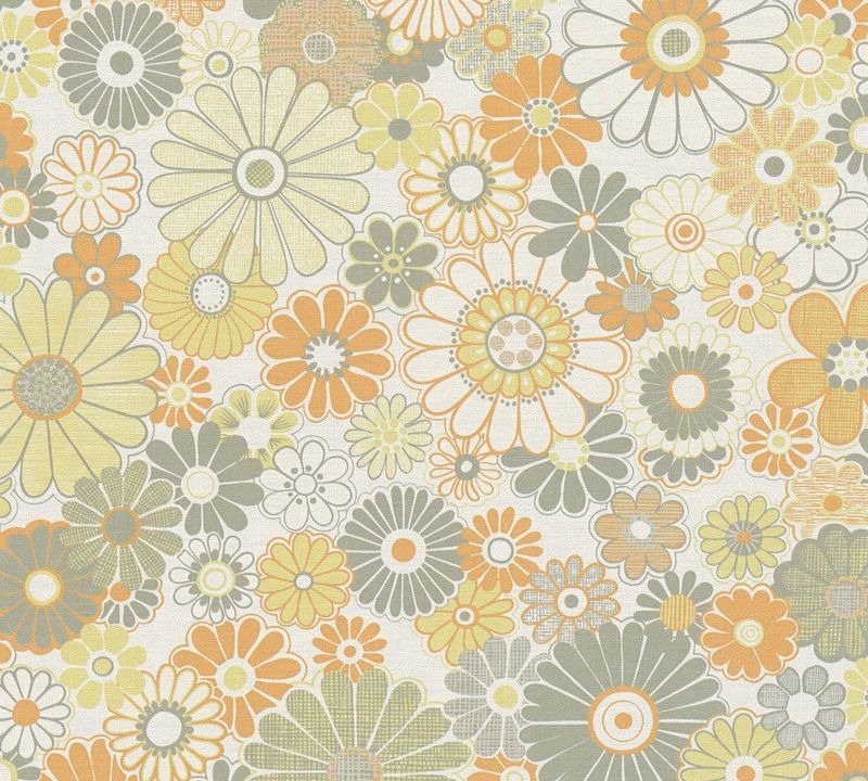 Vliesbehang - Retro Design - Multikleur - 8,50m x 0,53m