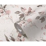 A.S. Creation - Pure Elegance - Vliesbehang - Beige Groen - 10.05 Meter