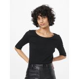 Brand - Effen T-shirt met Halve Mouw en Geribbelde Kraag