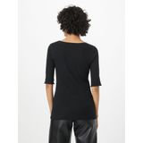 Brand - Effen T-shirt met Halve Mouw en Geribbelde Kraag