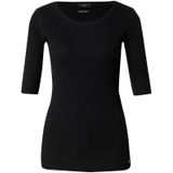 Brand - Effen T-shirt met Halve Mouw en Geribbelde Kraag