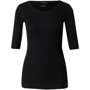 Brand - Effen T-shirt met Halve Mouw en Geribbelde Kraag